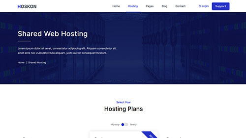 Image Preview of Shared Hosting Product