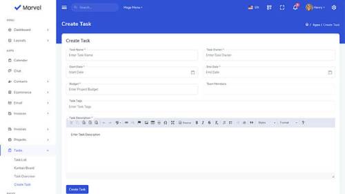 Image Preview of Create Task Product