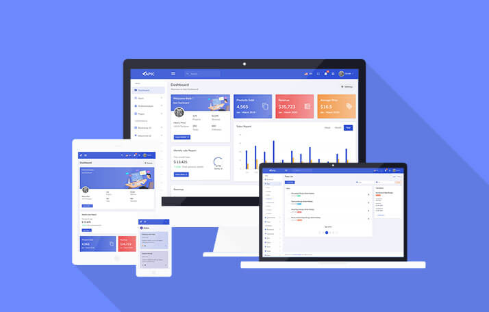 APIC Angular 13 Dashboard Admin Bootstrap Template