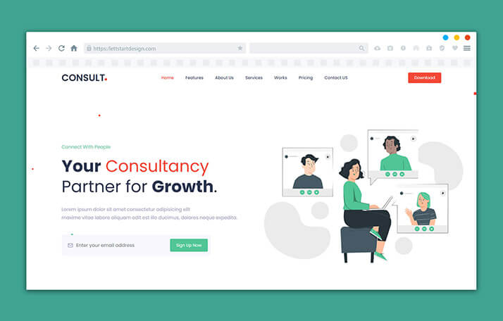 Buy Consult Consultancy and Agency React NextJS Landing Pages Website & Template at $8