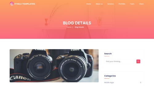 Canva Blogs Details with Sidebar – Portfolio Bootstrap Landing Page Templates