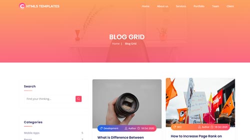 Canva Blogs Section with Sidebar – Portfolio Landing Pages