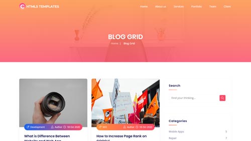 Canva Blogs Section with Sidebar – Saas Landing Pages