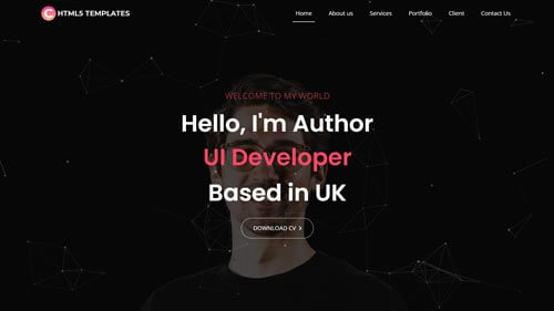 Canva Homepage Overview – Bootstrap Particle Portfolio Landing Page Template