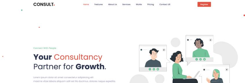 Preview of Consult Bootstrap Landing Pages for Modern SaaS & Digital Agencies