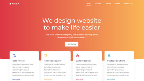 Kiosk Angular Template – Premium App and SaaS Landing Page Layout