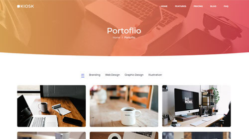 Kiosk Team Page – Responsive Bootstrap Template for Porfolio Landing Pages