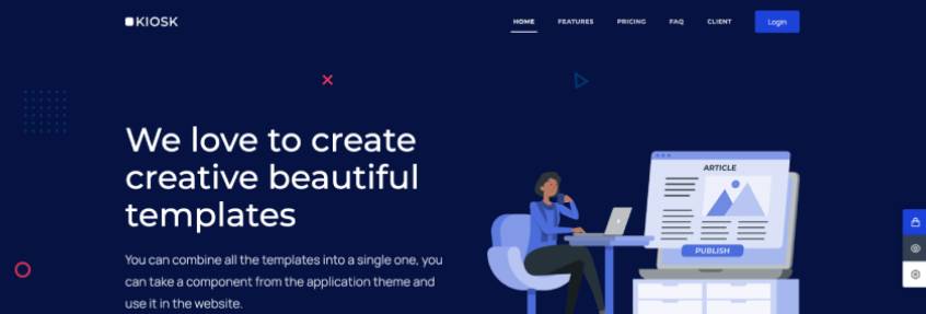 Preview of Kiosk Bootstrap Landing Pages for Modern SaaS & Digital Agencies