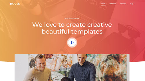 Kiosk React Template – Clean UI App Landing Page for SaaS Startups