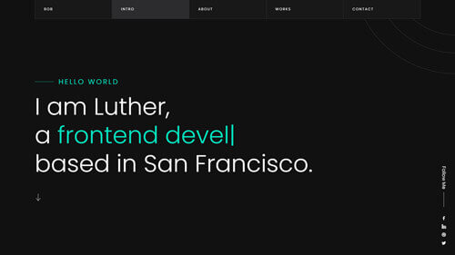 Luther Portfolio Landing Page Overview – Bootstrap One-Page Portfolio Template with Clean UI and Feature Highlights