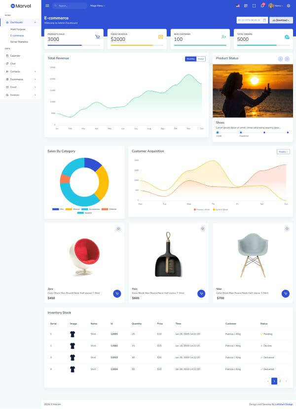 Marvel – Angular Admin Panel