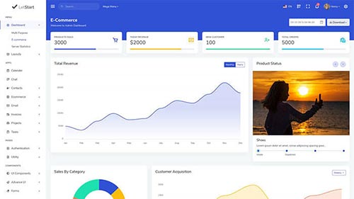 Marvel Angular Admin Dashboard – Ecommerce Dashboard UI for Sales, Orders and Analytics