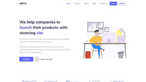 ORYO Angular SPA Template – One-Page Angular Landing Page for SaaS and Startups