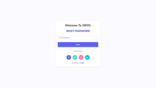 ORYO Angular Template – Angular Password Recovery Page for SaaS Apps