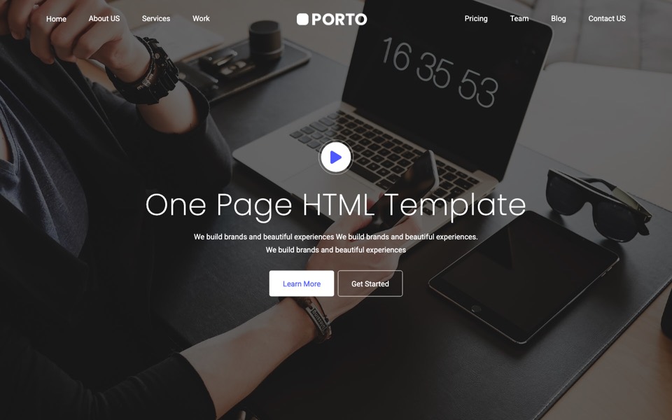 Porto Angular 22 template homepage 11: Startup Video Modal