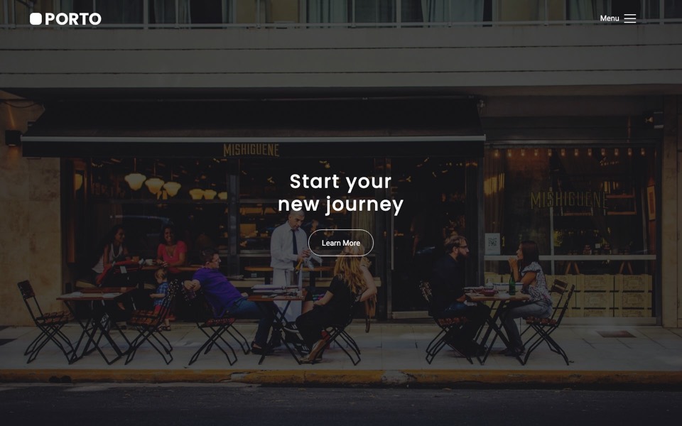 Porto Angular 22 template homepage 12: Scroll Parallax