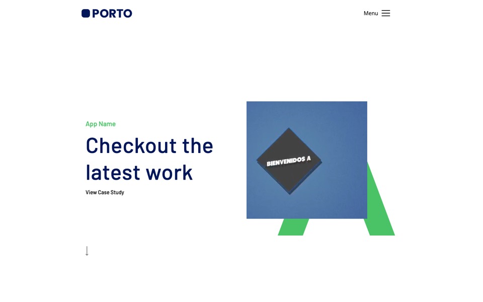 Porto Angular 22 template homepage 8: Software Video Hero