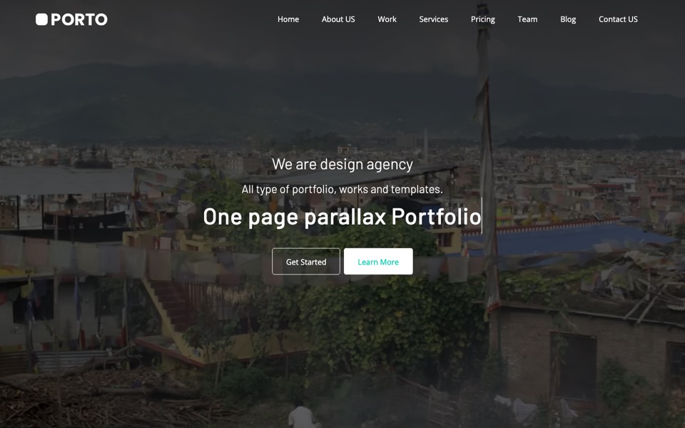 Porto Angular 22 template homepage 9: Creative SVG Steps
