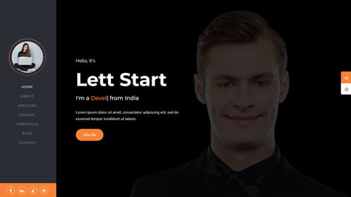 Homepage preview of Procode Bootstrap portfolio