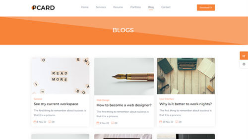 Procode portfolio landing page screenshot